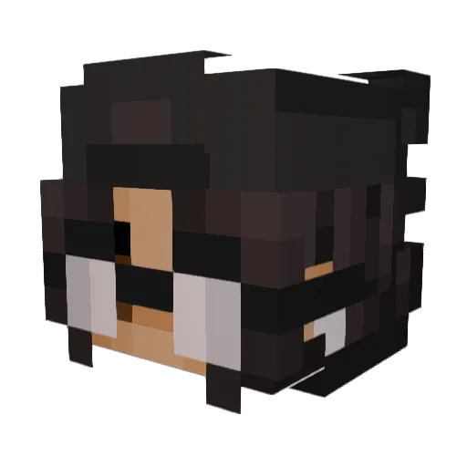 uwuviki Minecraft avatar head, 3D render