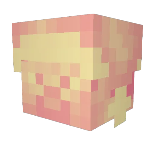 uwwwu Minecraft avatar head, 3D render