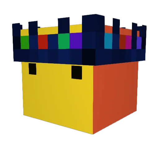 uxden Minecraft avatar head, 3D render