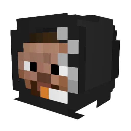 uxichu Minecraft avatar head, 3D render