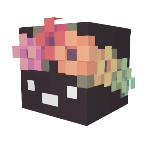 uxm Minecraft avatar head, 3D render