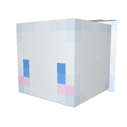 uxnxn Minecraft avatar head, 3D render