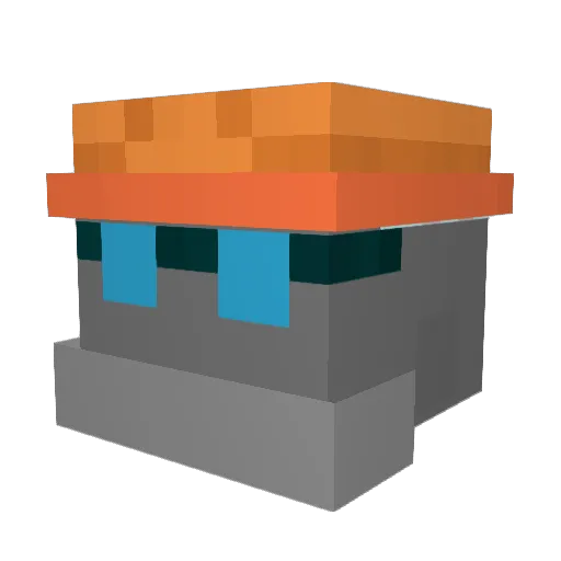 uxol2 Minecraft avatar head, 3D render
