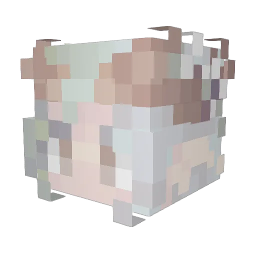 uxrm Minecraft avatar head, 3D render