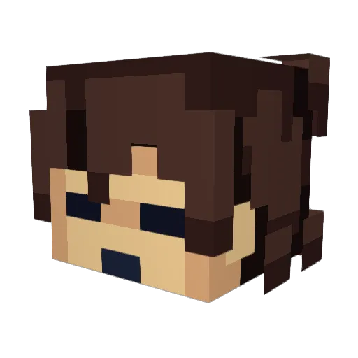 uxxi_ Minecraft avatar head, 3D render