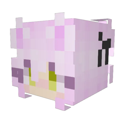 uxyn Minecraft avatar head, 3D render