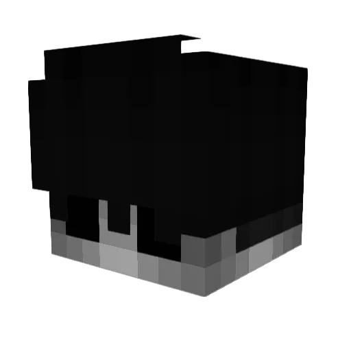 uy1 Minecraft avatar head, 3D render