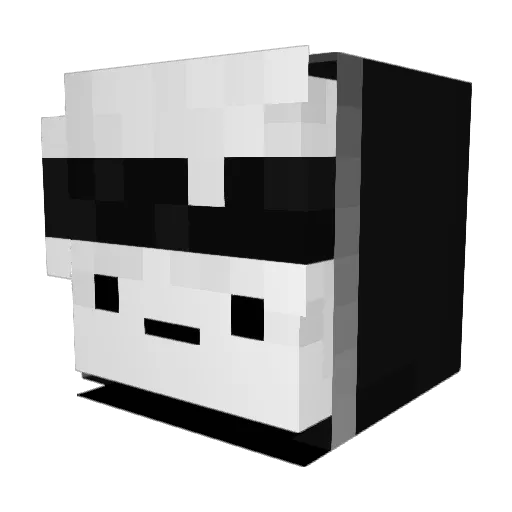 uyatama Minecraft avatar head, 3D render