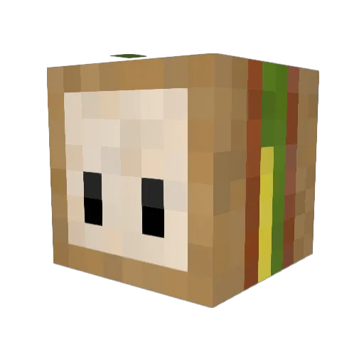 uyben Minecraft avatar head, 3D render