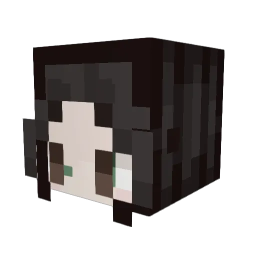 uynnhi Minecraft avatar head, 3D render