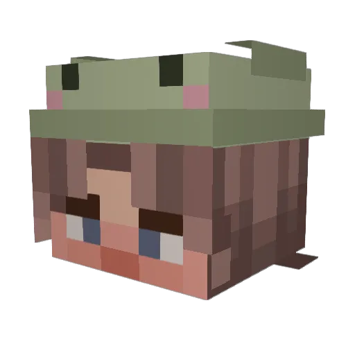 uyokei Minecraft avatar head, 3D render