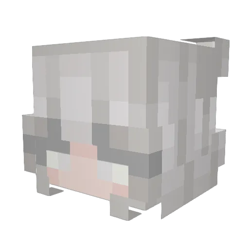 uyune Minecraft avatar head, 3D render