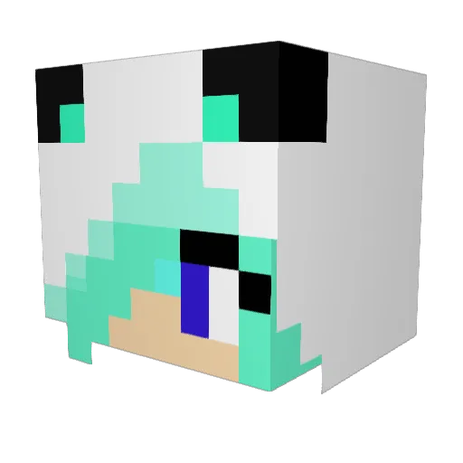 uz8aya Minecraft avatar head, 3D render