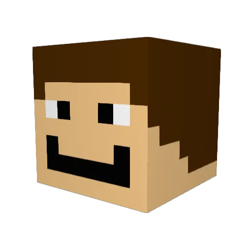 uzair21 Minecraft avatar head, 3D render