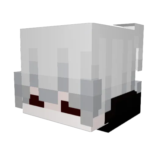 uzedy Minecraft avatar head, 3D render