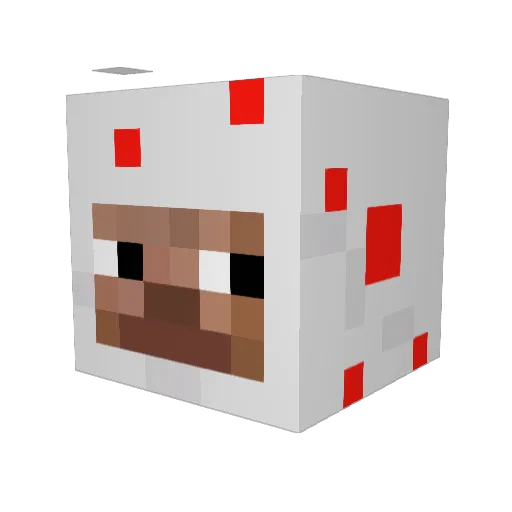 uzibae Minecraft avatar head, 3D render
