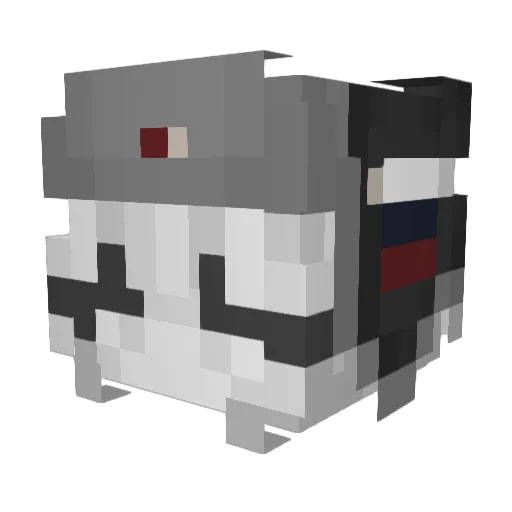 uzipoo Minecraft avatar head, 3D render
