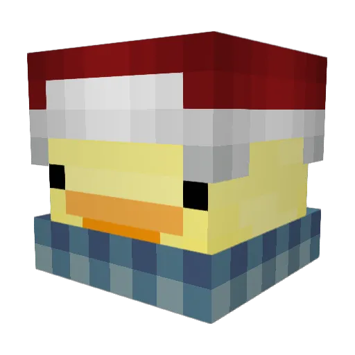 uzoo Minecraft avatar head, 3D render