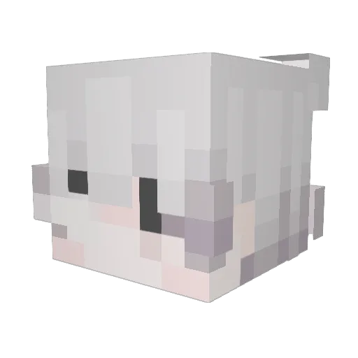 uzop Minecraft avatar head, 3D render