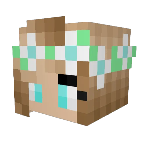 uzumunchie Minecraft avatar head, 3D render