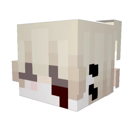 uzvr Minecraft avatar head, 3D render
