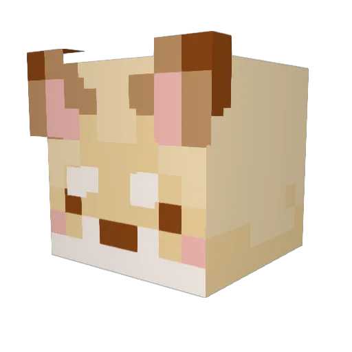 uzybeens Minecraft avatar head, 3D render