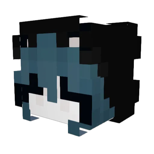 v00k Minecraft avatar head, 3D render