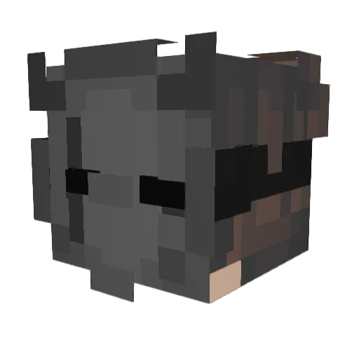 v0d3 Minecraft avatar head, 3D render