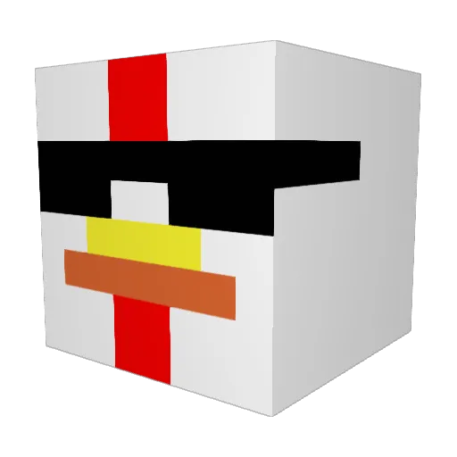 v0lderm0rt Minecraft avatar head, 3D render