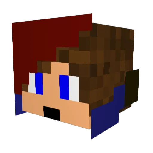 v0ldy7 Minecraft avatar head, 3D render