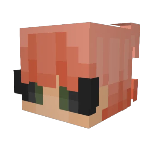 v0rtetty Minecraft avatar head, 3D render
