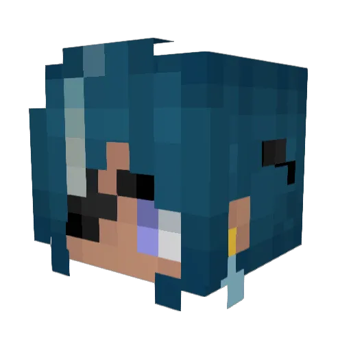 v0xxe_ Minecraft avatar head, 3D render
