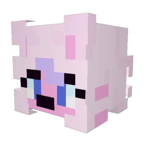 v109 Minecraft avatar head, 3D render