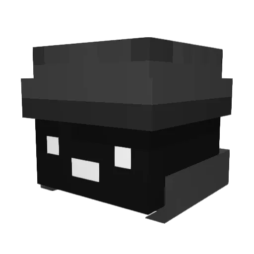v166 Minecraft avatar head, 3D render