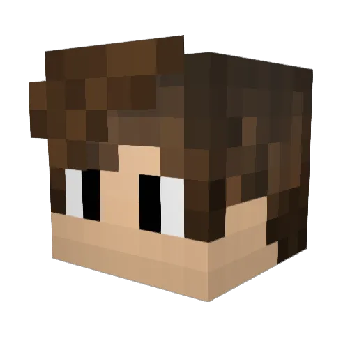 v1new Minecraft avatar head, 3D render
