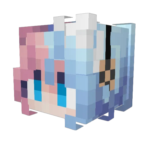 v1oltz Minecraft avatar head, 3D render