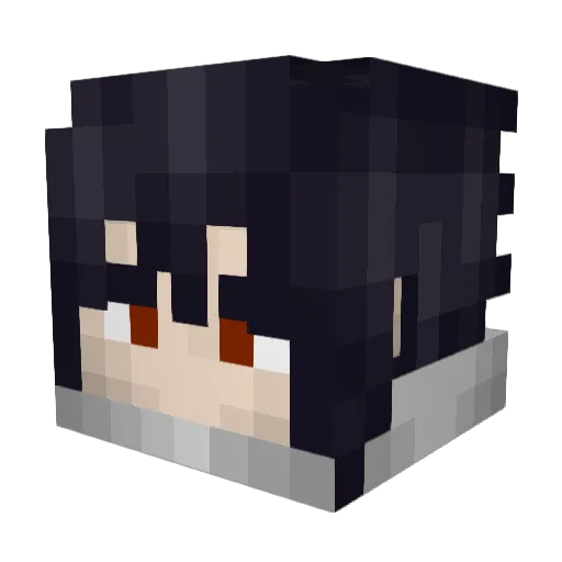 v1pra Minecraft avatar head, 3D render