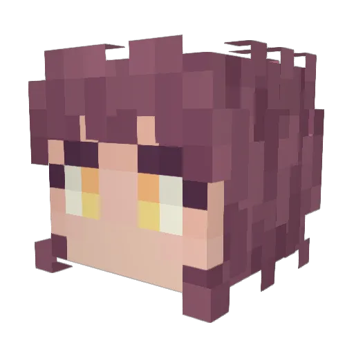 v1scera Minecraft avatar head, 3D render