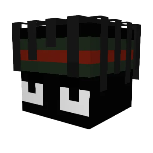v1v1v1v Minecraft avatar head, 3D render
