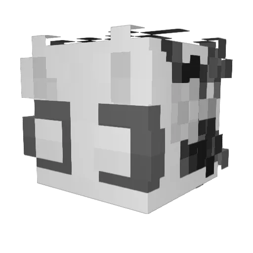 v1xi Minecraft avatar head, 3D render