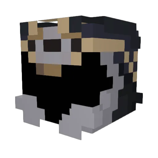 v1xlzo Minecraft avatar head, 3D render