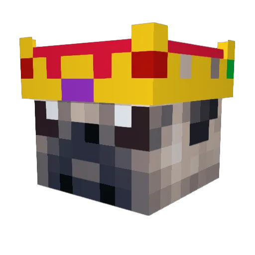 v20K Minecraft avatar head, 3D render
