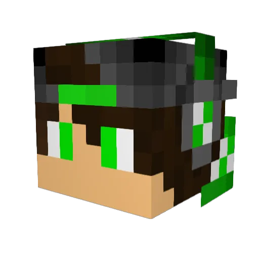 v2Anton Minecraft avatar head, 3D render