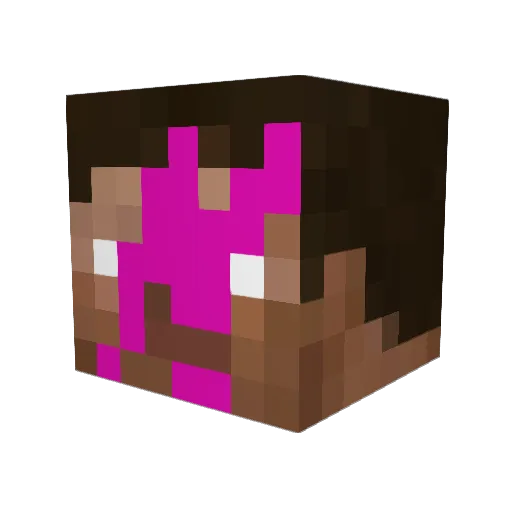 v2timueh Minecraft avatar head, 3D render