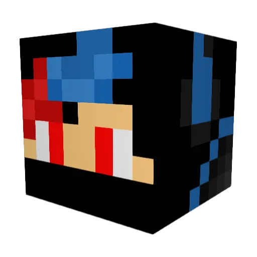 v3BoDz Minecraft avatar head, 3D render
