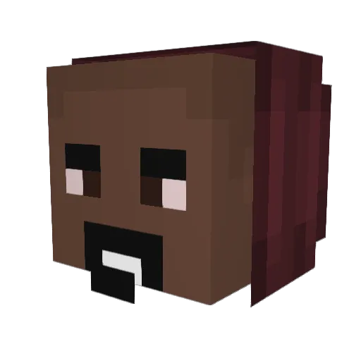 v3bmww Minecraft avatar head, 3D render