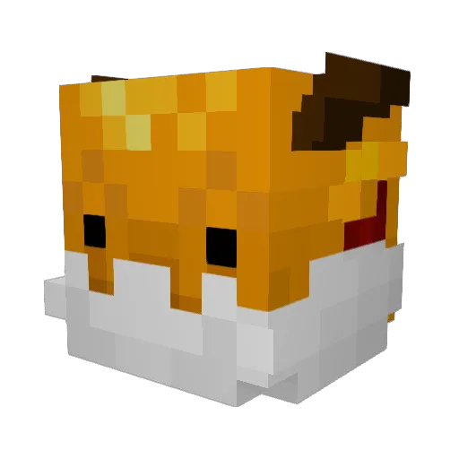 v3lours Minecraft avatar head, 3D render