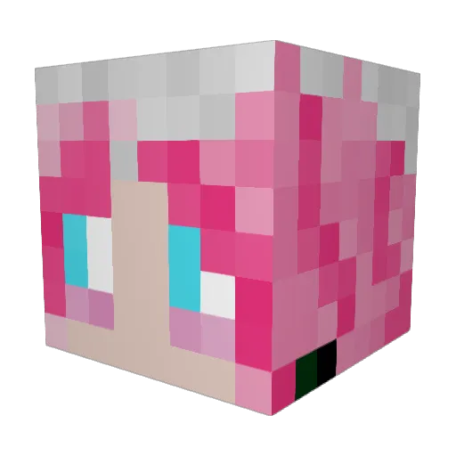 v3md3tta Minecraft avatar head, 3D render