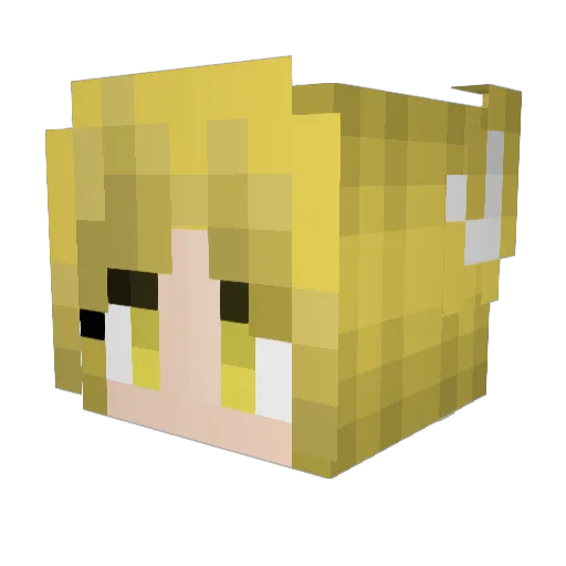 v3ntti Minecraft avatar head, 3D render