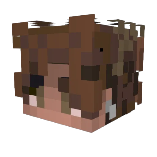 v3rbatim Minecraft avatar head, 3D render